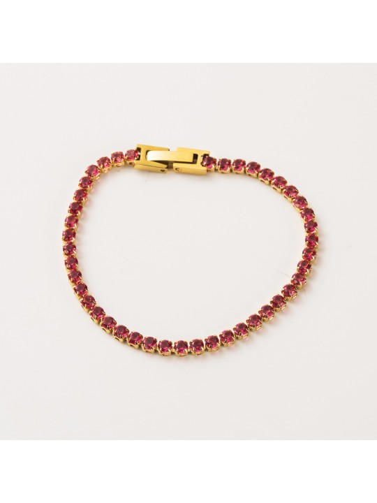 Bracelet rivière à petit strass rond