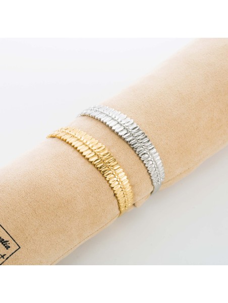 Bracelet jonc à mille feuilles Bracelet jonc à mille feuilles