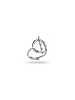 Bague cercle barré