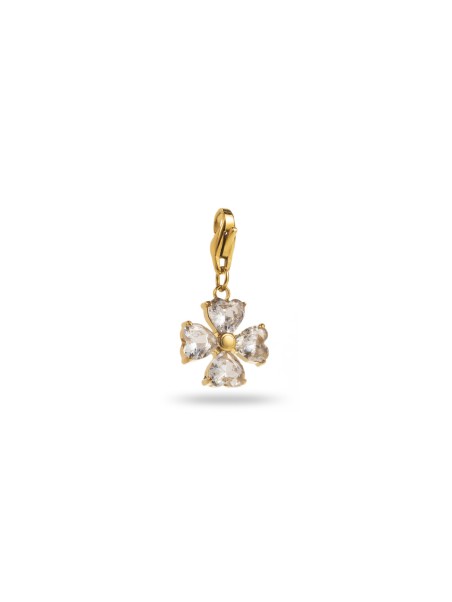 Charm fleur en strass Charm fleur en strass