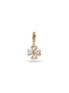 Charm fleur en strass