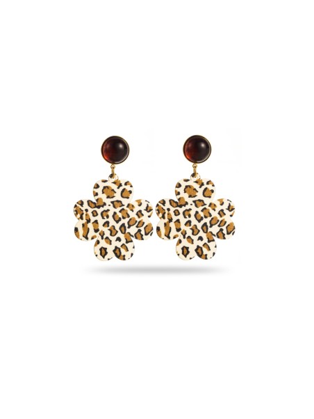 Boucles d'oreilles pendantes grand trèfle Boucles d'oreilles pendantes grand trèfle