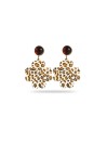 Boucles d'oreilles pendantes grand trèfle