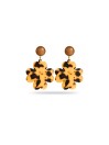 Boucles d'oreilles pendantes grand trèfle