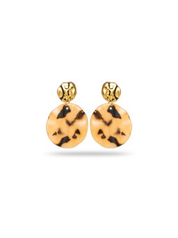 Boucles d'oreilles ronde pendantes asymétriques