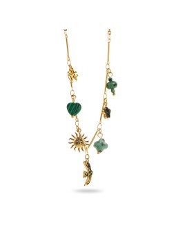 Collier breloques oiseau